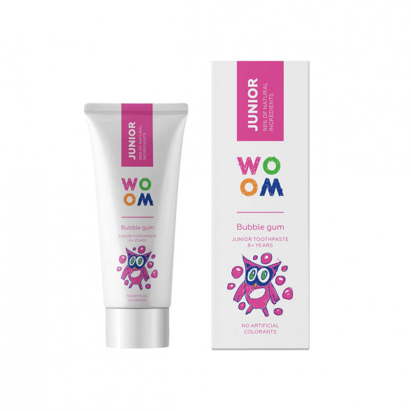 JUNIOR toothpaste<br> <strong>BUBBLE GUM</strong><br><br><br>
